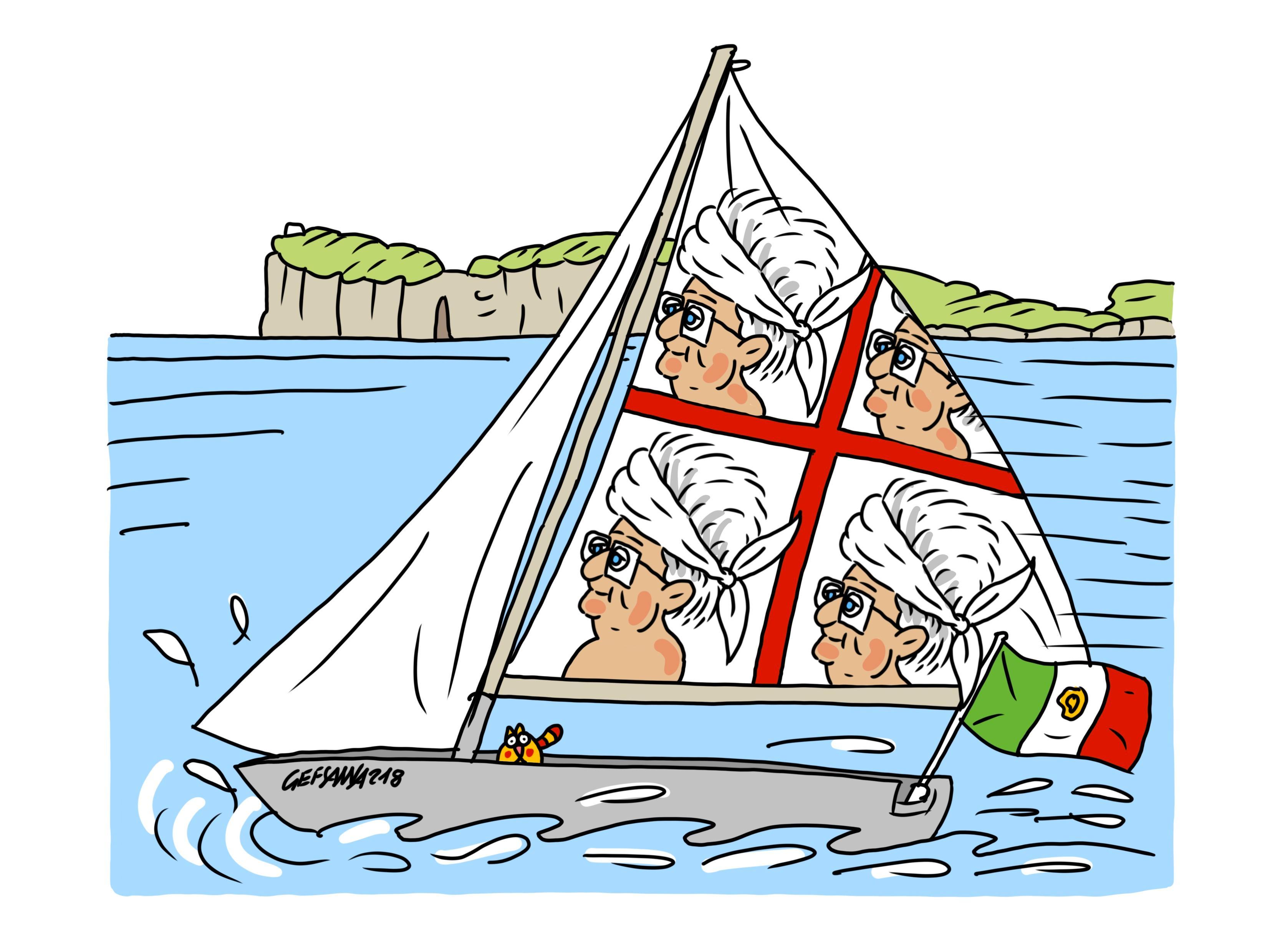 La vignetta di Gef: le vacanze di Mattarella ad Alghero