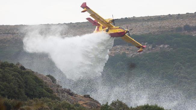 Ancora incendi in Sardegna: bruciano Nuorese e Ogliastra, in volo anche i Canadair 