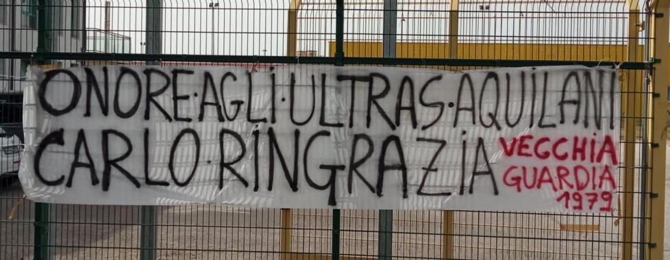 Il «grazie» dei tifosi del Pontedera agli aquilani