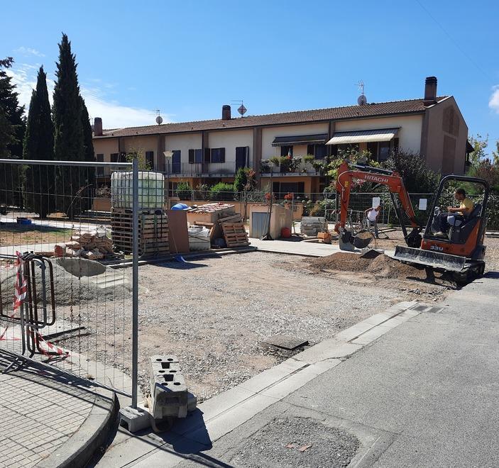 Rimossi ceppe e radici lungo il percorso pedonale