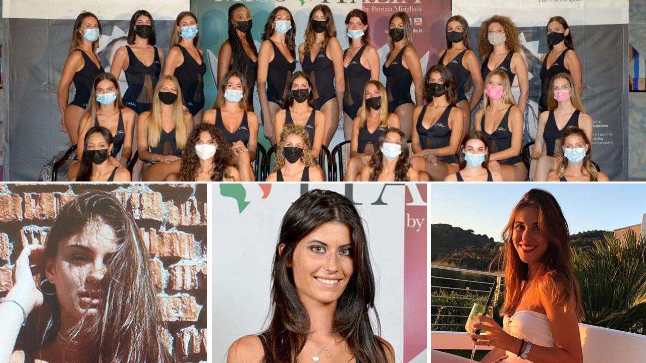 Miss Toscana; in basso le tre ragazze di Pistoia Empoli e Prato: Matilde Natali, Sara Gori, Carolina Mirabile