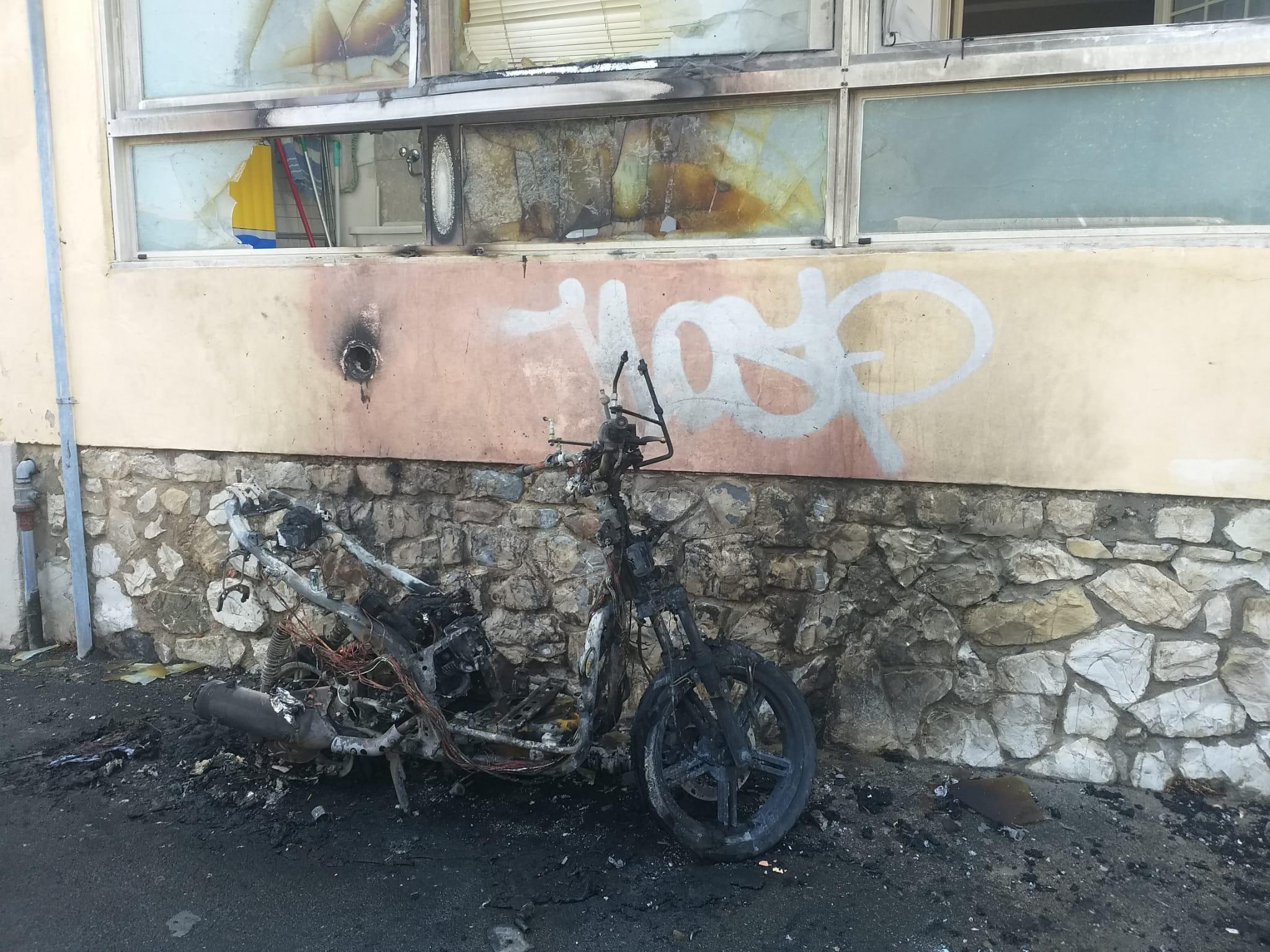 Il motorino distrutto