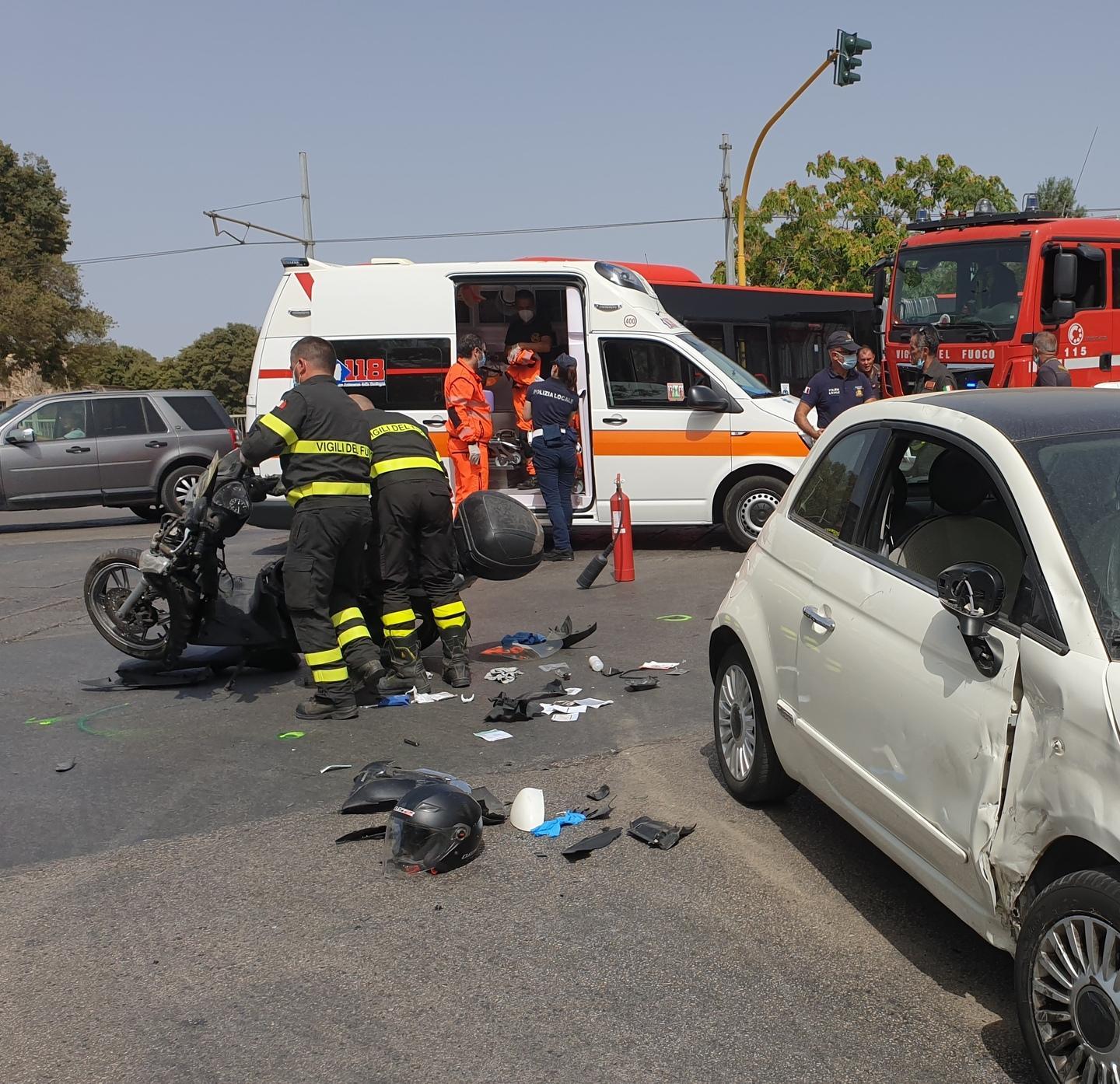 Scooter travolto a Santa Maria: ferito un 40enne