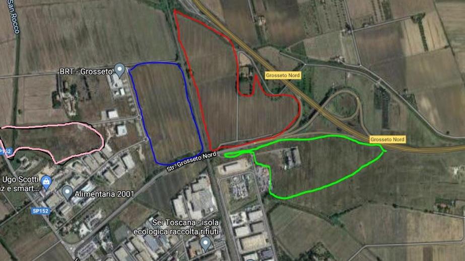 Ecco la cartina con le aree segnate in base alle nuove previsioni dell'amministrazione comunale di Grosseto