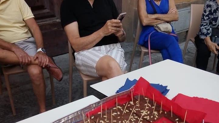 Il castagnaccio in piazza del Comune nel Ferragosto 2019