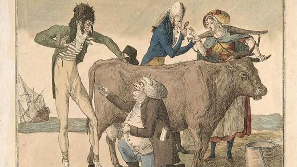 Un'illustrazione storica sull'origine del vaccino
