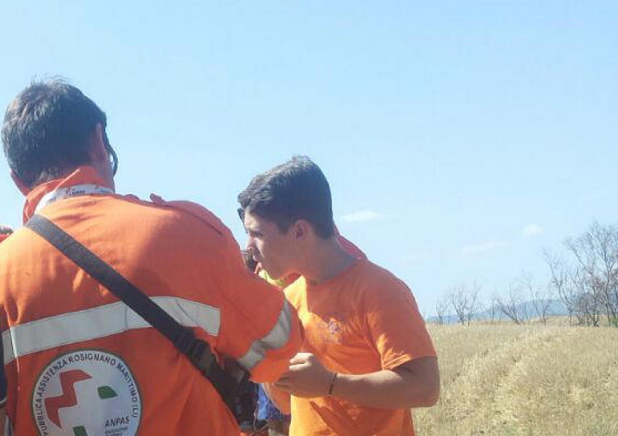 I soccorritori della Pubblica assistenza di Rosignano (foto d'archivio)