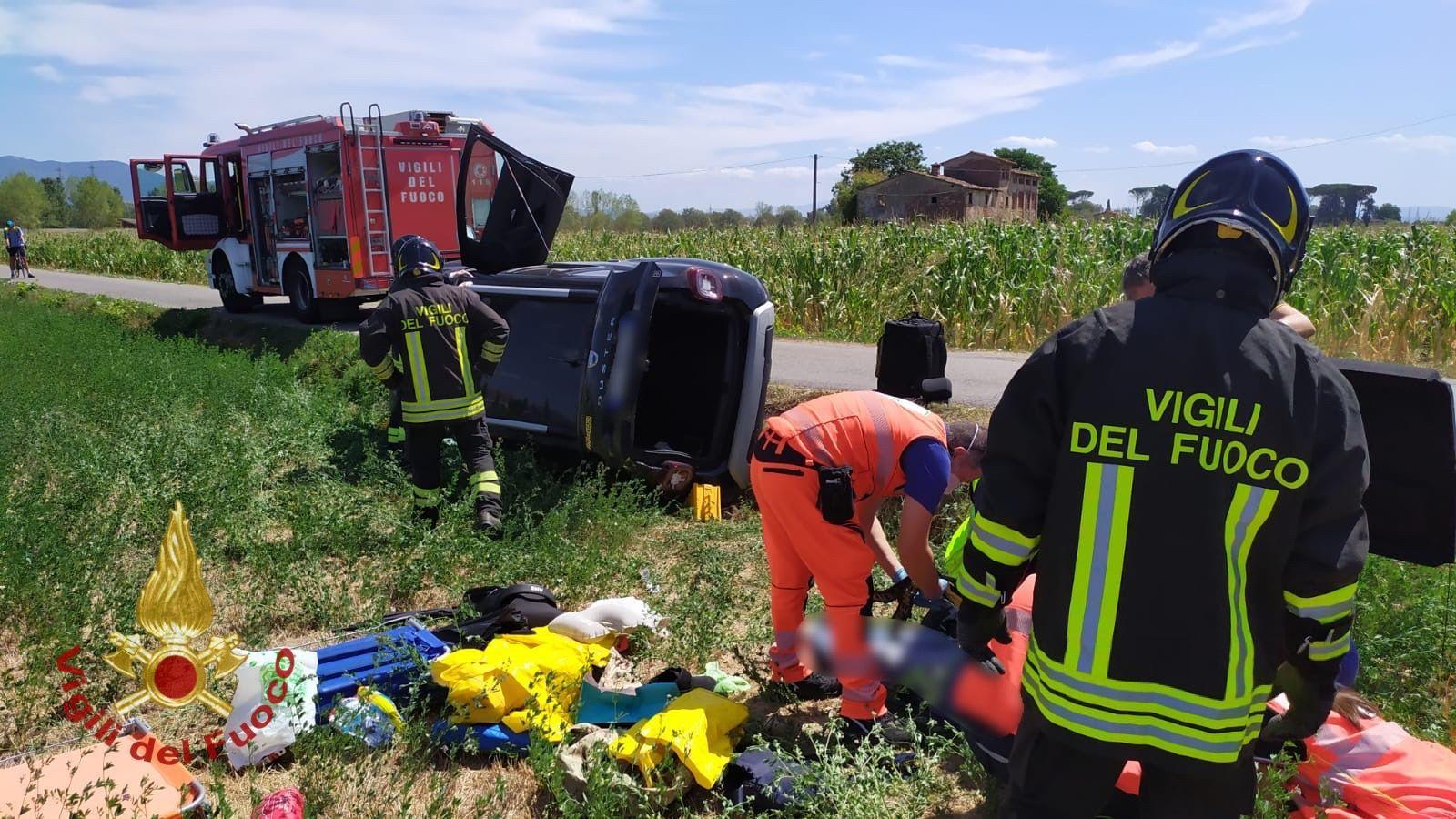 L'intervento dei vigili del fuoco