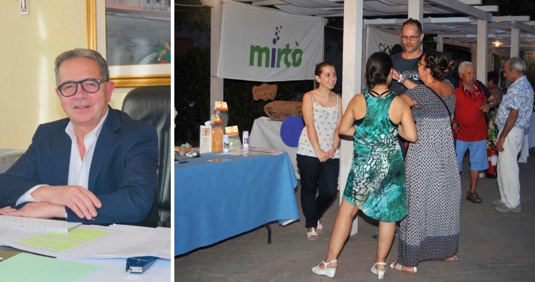 Il sindaco Settimo Nizzi e una vecchia edizione di Mirtò