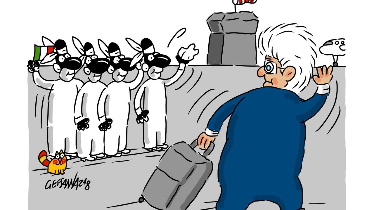La vignetta di Gef: concluse le vacanze in Sardegna per il presidente Mattarella