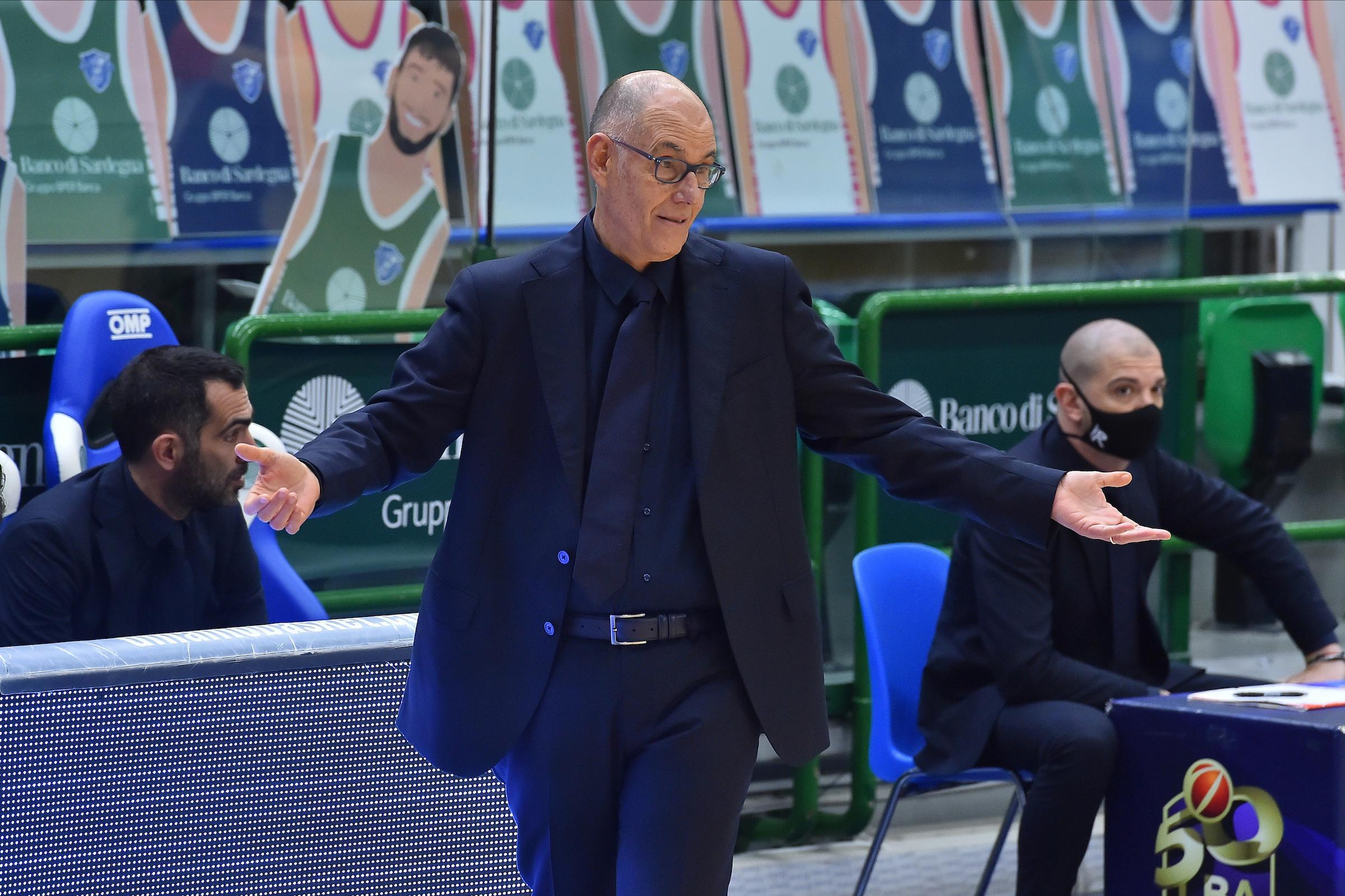 L'allenatore biancorosso Attilio Caja