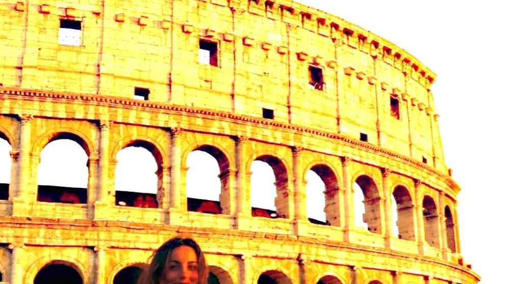 Massimiliano D'Apolito e la figlia Sara durante un viaggio a Roma