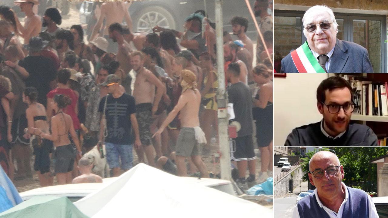 Un’immagine del rave che si è svolto nei giorni scorsi a poca distanza dal lago di Mezzano, ai confini con la nostra provincia, nelle foto a destra in alto Pierandrea Vanni, Sorano, al centro Giovanni Gentili, Pitigliano ed in basso Mirco Morini, Manciano