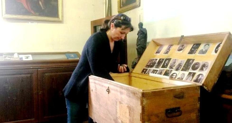 Silvia Musi in occasione di un laboratorio di studio organizzato dalla Biblioteca Maldotti a Guastalla con gli alunni delle terze medie