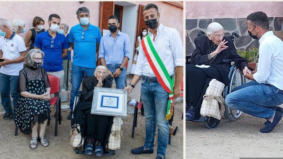 Grande festa a Loiri Porto San Paolo per i 100 anni di zia Maria Casaccheddu