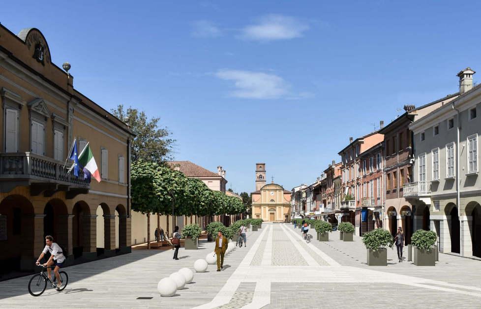 Piazza Roma a Campagnola come diventerà
