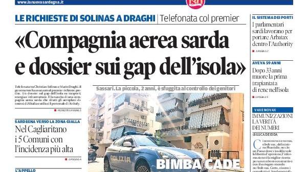 La Nuova Sardegna - Prima Pagina - 24 agosto 2021