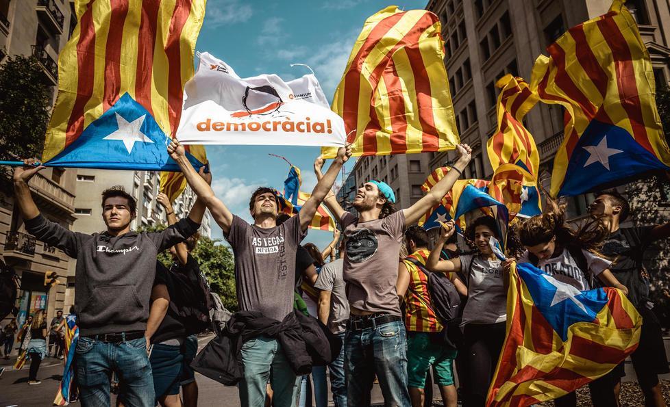 Un corteo a Barcellona