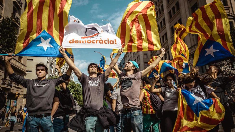 Un corteo a Barcellona