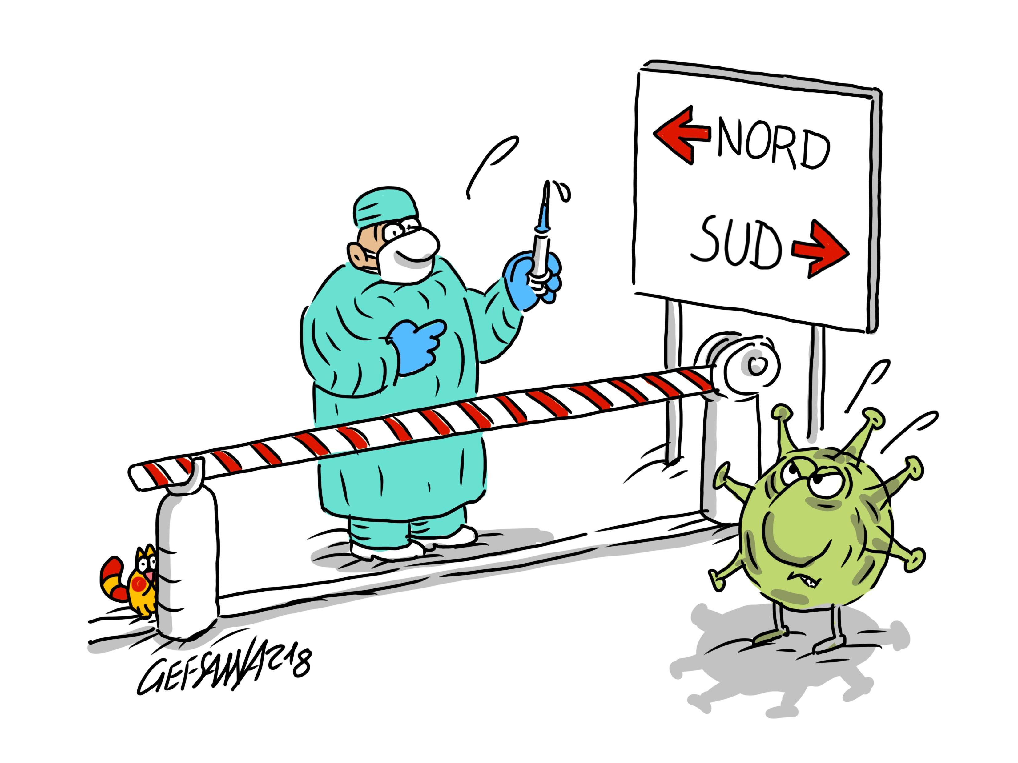 La vignetta di Gef: nel nord Sardegna la percentuale più alta di persone vaccinate