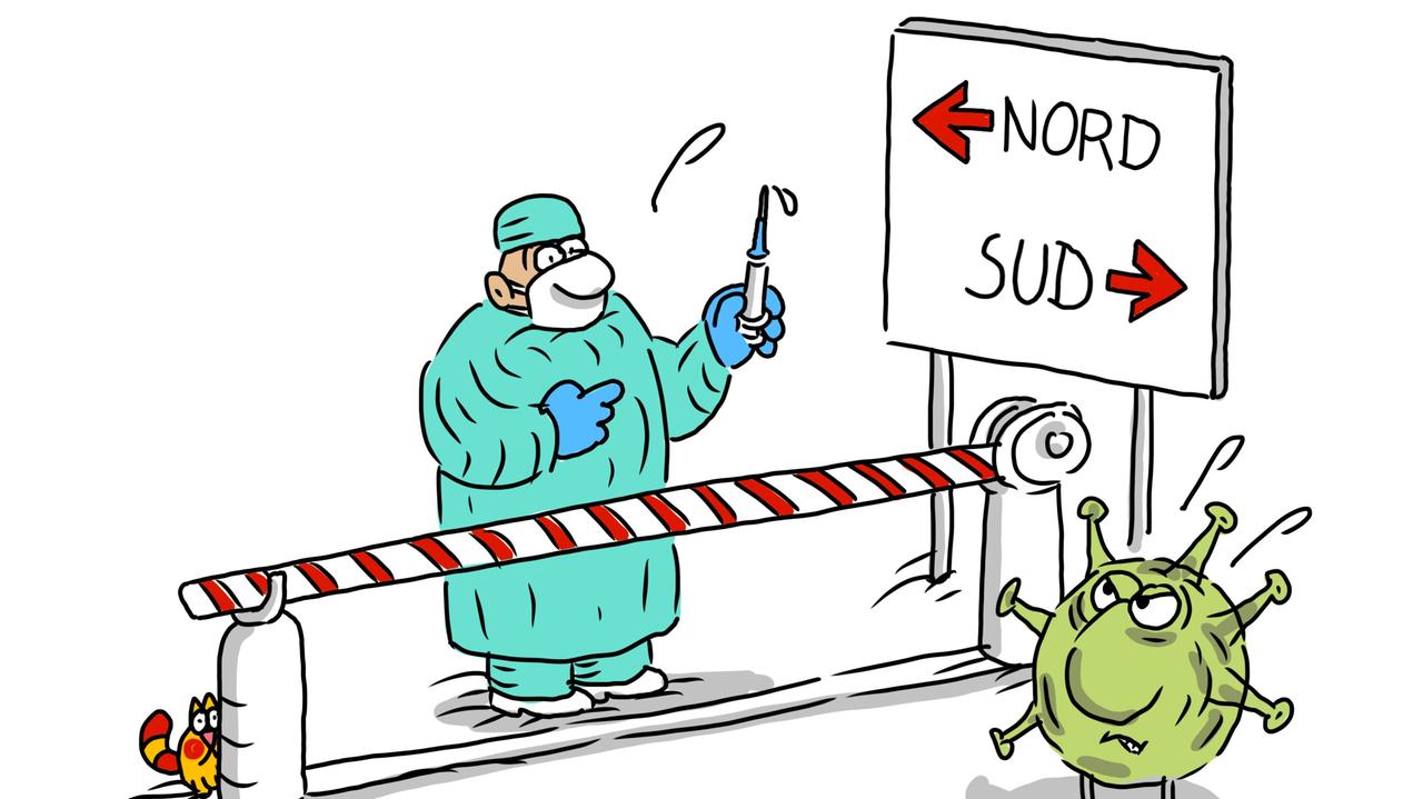 La vignetta di Gef: nel nord Sardegna la percentuale più alta di persone vaccinate