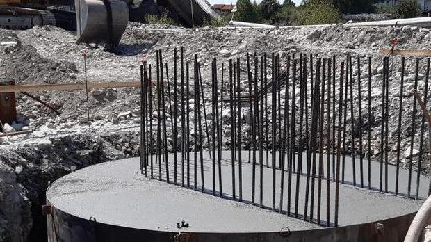 Ponte di Albiano, ora ci sono le fondamenta dei piloni