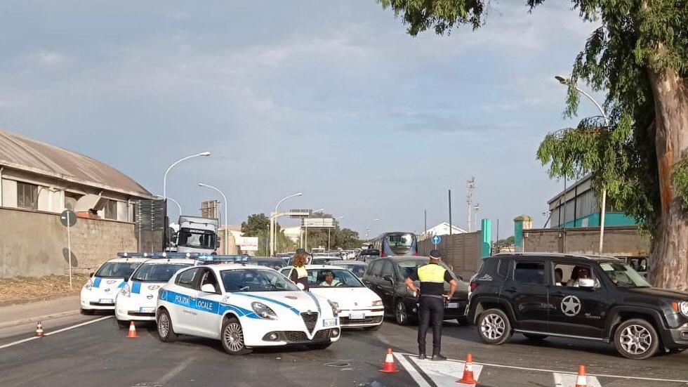 Il tragico incidente in viale La Plaia a Cagliari (foto Mario Rosas)