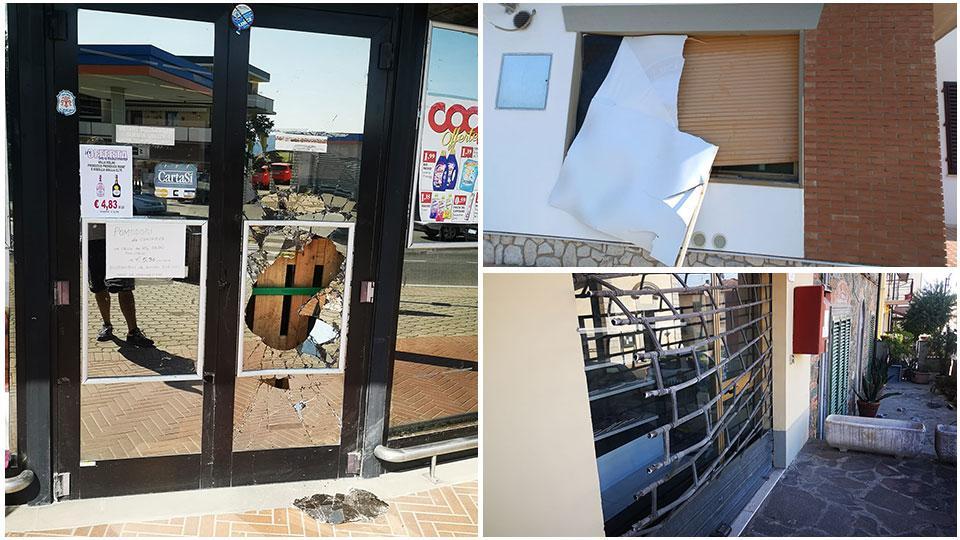 Ladro scatenato tra Lazzeretto e Stabbia, presi di mira negozi e un supermercato