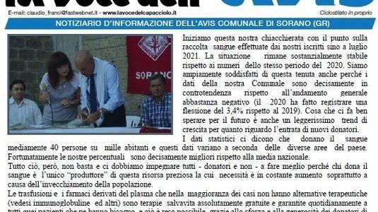 È on line il giornalino dell’Avis di Sorano