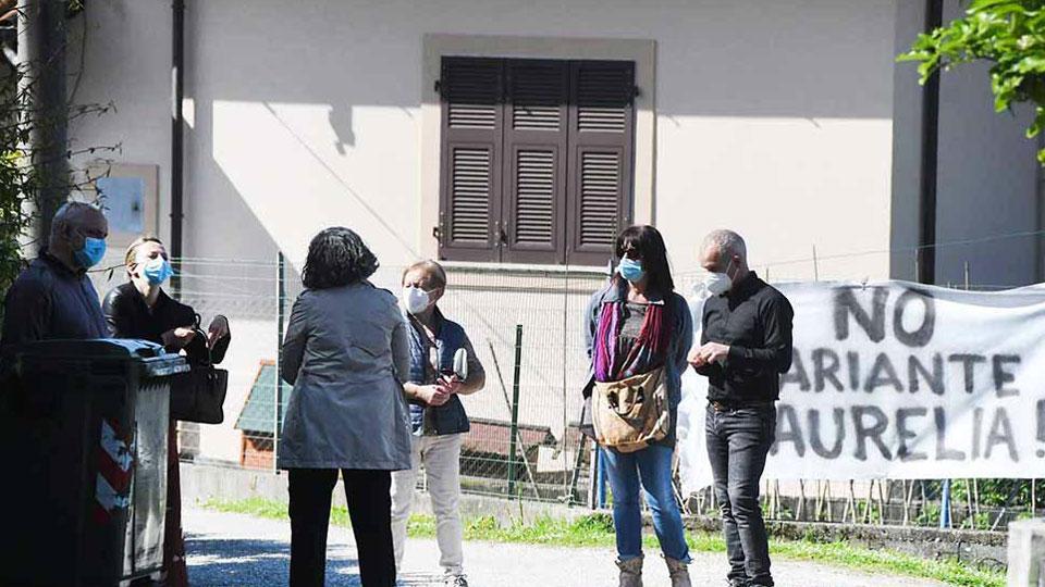 protesta del comitato NoVariante al Bagaglione