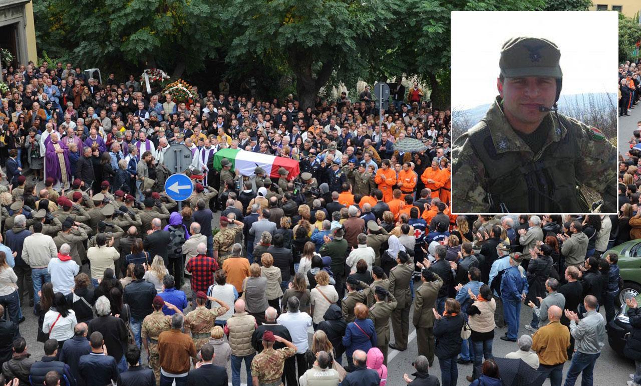 Francesco Vannozzi e un momento dei funerali