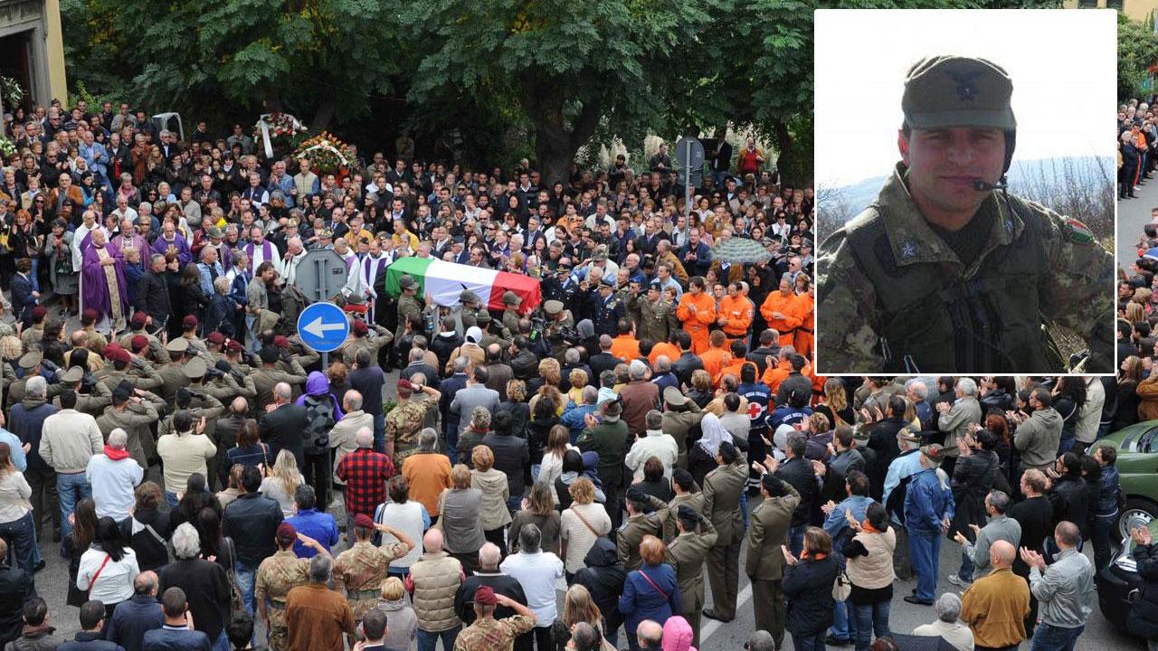 Francesco Vannozzi e un momento dei funerali