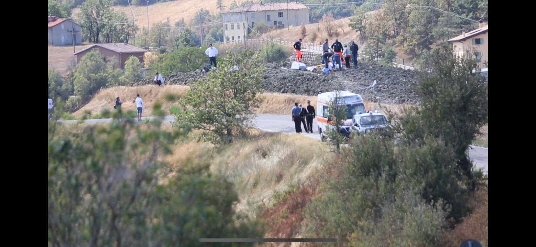 Il luogo in cui sabato è avvenuto l’incidente che è costato la vita a Davide Rabotti e Cristian Poggioli.
