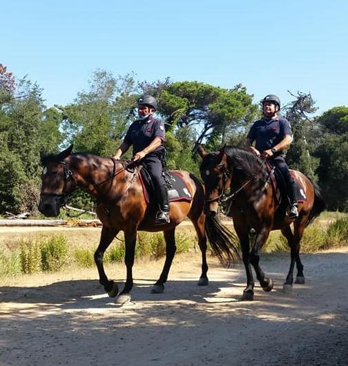 Carabinieri a cavallo presidiano Marina