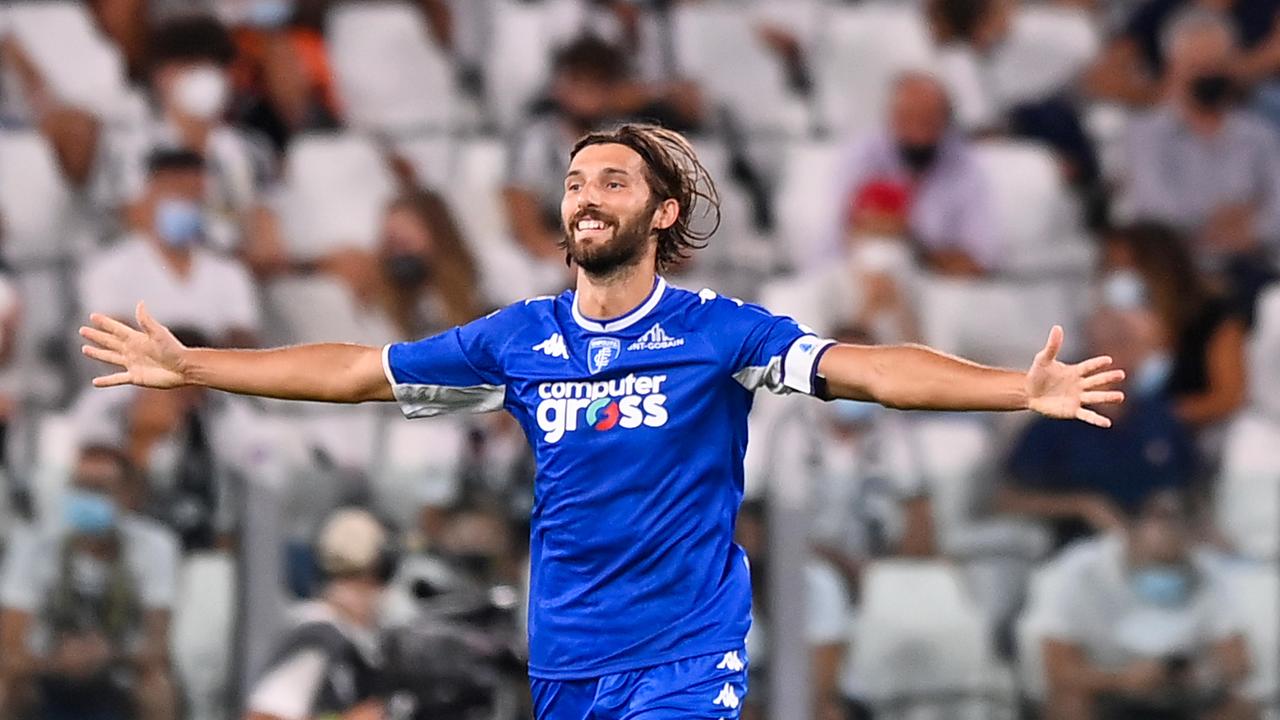 Leonardo Mancuso festeggia il gol alla Juventus