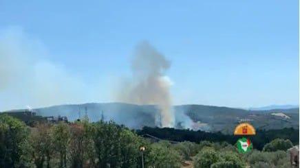 L'incendio di Monterotondo Marittimo che ha minacciato la centrale elettrica