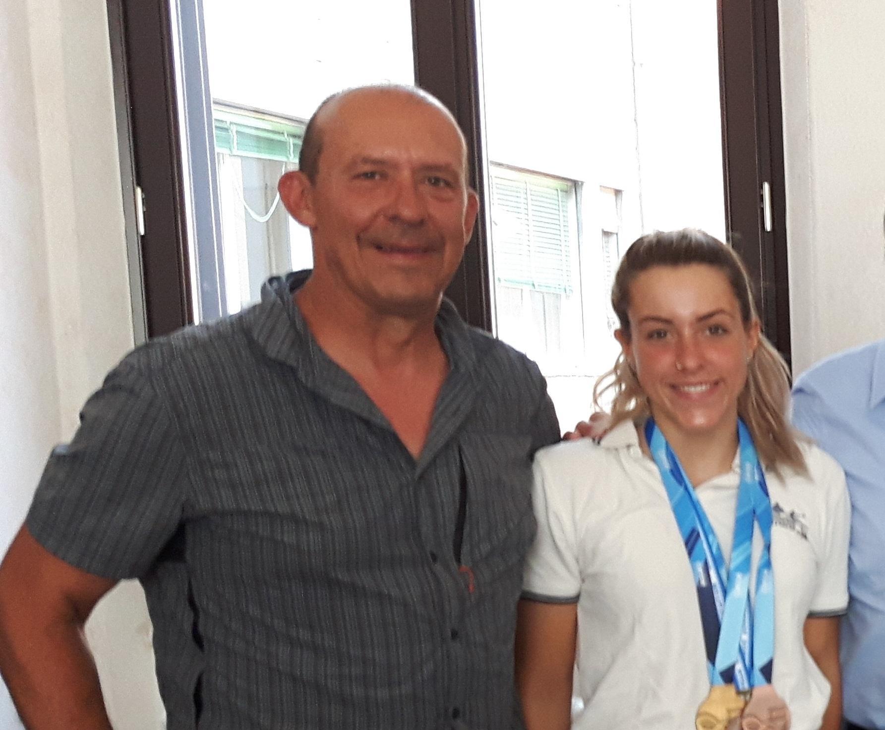 Luca Bertoncelli con la figlia Marta