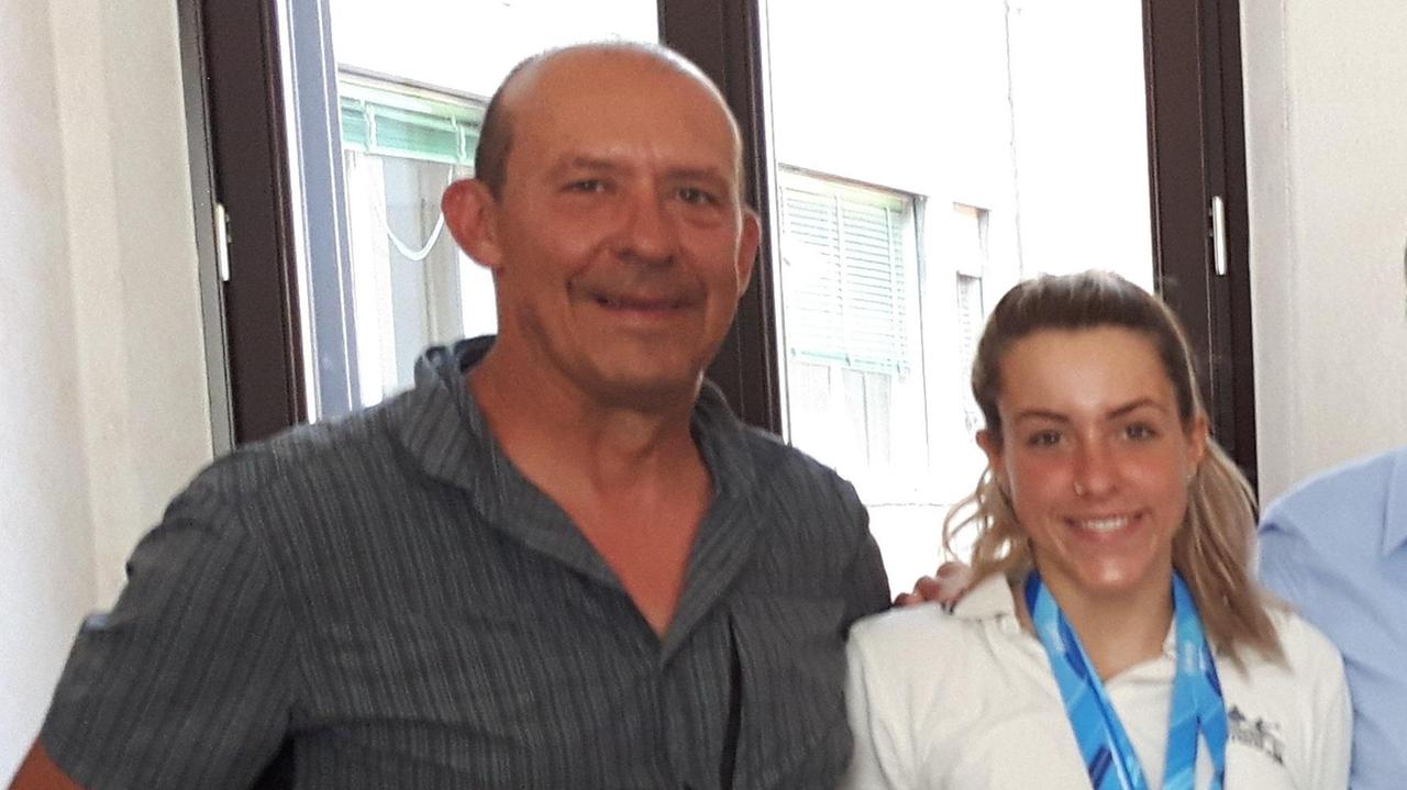Luca Bertoncelli con la figlia Marta