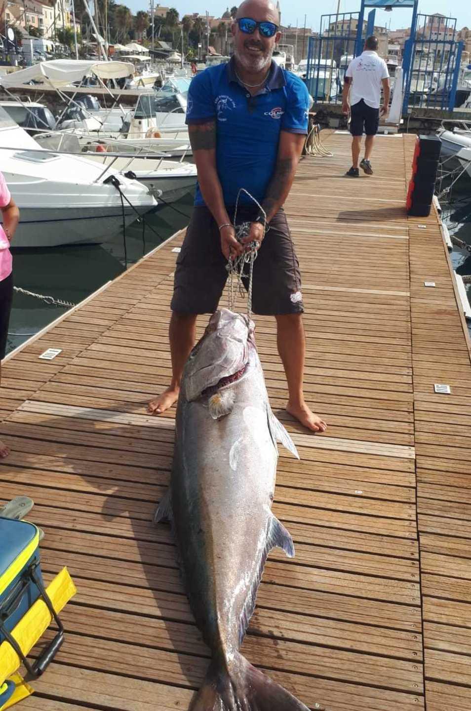 Catturata una ricciola di 60 kg
