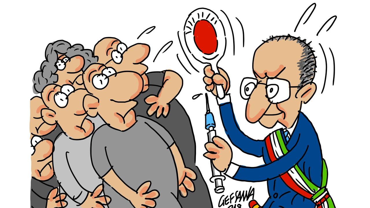La vignetta di Gef - Truzzu: «Cagliari invasa nel weekend. Io convinto sì vax»