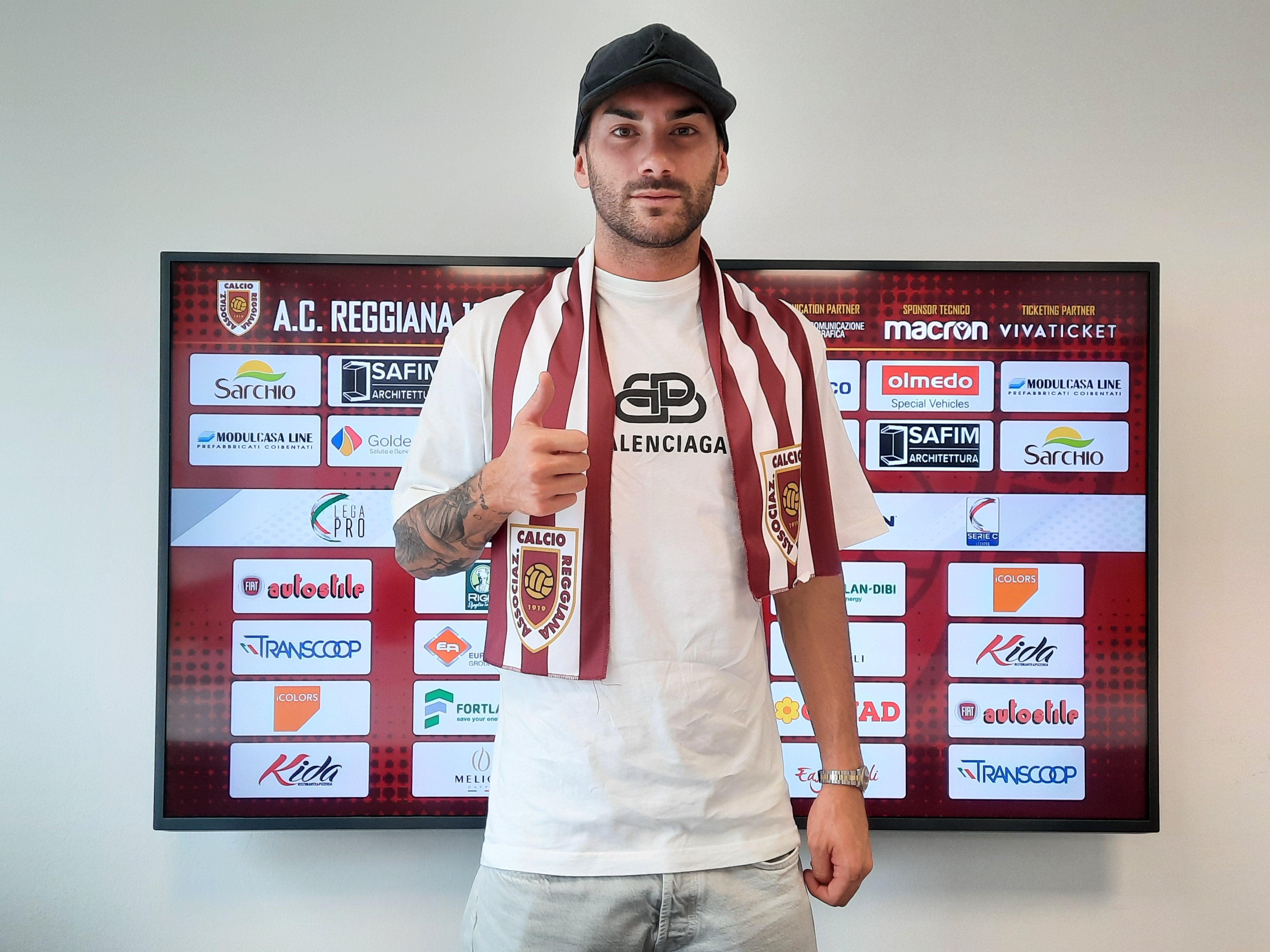 L'attaccante Eric Lanini, nuovo acquisto della Reggiana