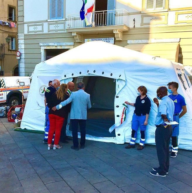 Tenda per il soccorso donata dal Rotary alla Protezione civile