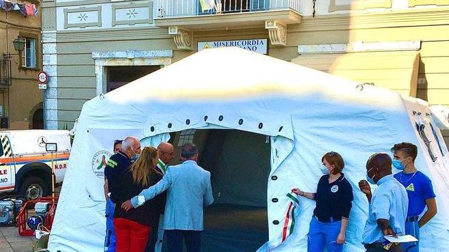 Tenda per il soccorso donata dal Rotary alla Protezione civile