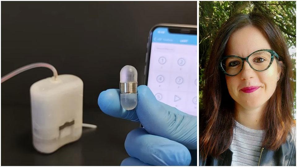 Il prototipo del microrobot e della super pillola contro il diabete messi a punto dai ricercatori del S. Anna e Veronica Iacovacci