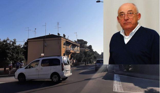 Il luogo dell'incidente e la vittima, Walter Giovannini, di 76 anni