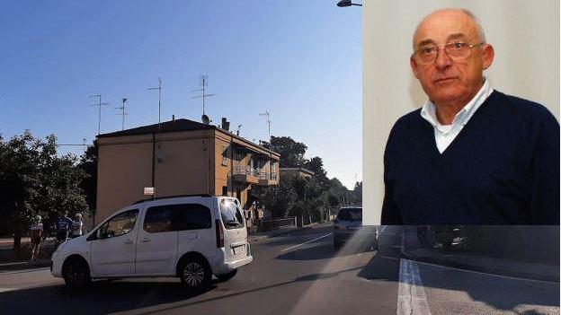 Il luogo dell'incidente e la vittima, Walter Giovannini, di 76 anni