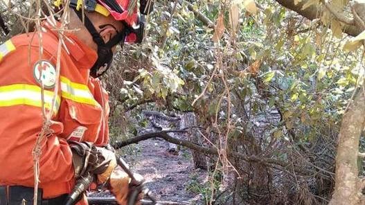 Incendio e bonifica nella zona Bufalina