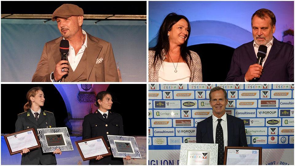 Sinisa Mihajlovic, Marco Tardelli, le canottiere Valentina Rodini e Federica Cesarini e l’ex tennista Stefan Edberg