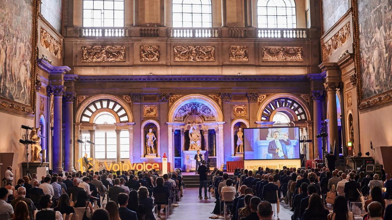 L’evento nel Salone dei Cinquecento per i 15 anni di VoipVoce