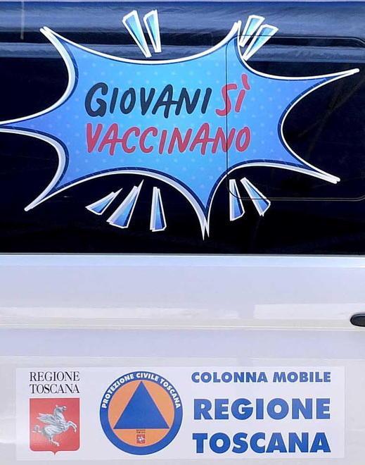 Oggi arriva il camper di “GiovaniSìvaccinano” Tappa in piazza Giusti